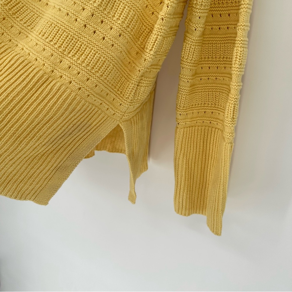 Gap Relaxed Mixed-Stitch Tunic Sweater, Yellow, Medium - Picture 8 of 12